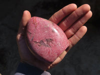 Polished Pink Rhodonite Standing Free Forms x 3 From Madagascar