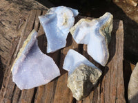 Natural Blue Lace Agate Geode Specimens  x 12 From Nsanje, Malawi - Toprock Gemstones and Minerals 