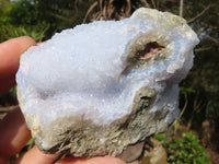 Natural Blue Lace Agate Geode Specimens  x 12 From Nsanje, Malawi - Toprock Gemstones and Minerals 