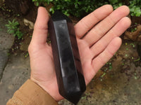 Polished Double Terminated Black Basalt Points  x 3 From Madagascar - TopRock