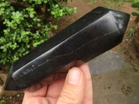 Polished Double Terminated Black Basalt Points  x 3 From Madagascar - TopRock