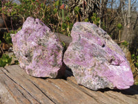 Natural Rough Stichtite & Serpentine Specimens x 2 From Barberton, South Africa