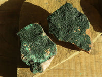 Natural Crystalline Malachite Specimens  x 3 From Congo