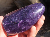 Polished Deep Purple Lepidolite Standing Free Forms  x 3 From Zimbabwe - Toprock Gemstones and Minerals 