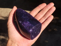 Polished Deep Purple Lepidolite Standing Free Forms  x 3 From Zimbabwe - Toprock Gemstones and Minerals 