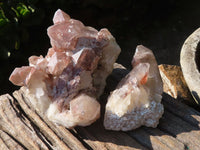 Natural Red Hematite Quartz Clusters  x 2 From Karoi, Zimbabwe - Toprock Gemstones and Minerals 