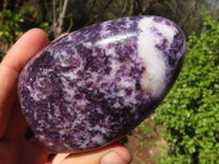 Polished Deep Purple Lepidolite Standing Free Forms  x 3 From Zimbabwe - Toprock Gemstones and Minerals 