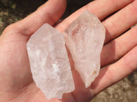 Natural Clear Etched Quartz Crystals  x 24 From Mpika, Zambia - Toprock Gemstones and Minerals 