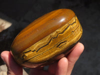 Polished Golden Tigers Eye Free Forms x 2 From Prieska, Northern Cape