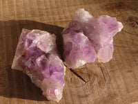 Natural Jacaranda Amethyst Clusters x 2 From Zambia