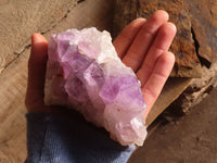 Natural Jacaranda Amethyst Clusters x 2 From Zambia