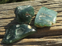 Polished Mtorolite Emerald Chrome Chrysoprase Plates x 24 From Mutorashanga, Zimbabwe - TopRock