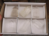 Polished Clear Quartz Crystal Points x 6 From Madagascar - TopRock