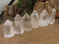 Polished Clear Quartz Crystal Points x 6 From Madagascar - TopRock