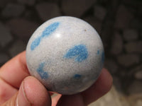 Polished Small Highly Selected Blue Spotted Spinel Dalmatian Stone Spheres x 12 From Madagascar - TopRock