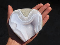 Polished Blue Lace Agate Standing Free Forms  x 2 From Nsanje, Malawi