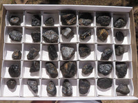 Natural Black Tourmaline Schorl Pieces  x 35 From Zambia - TopRock