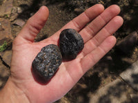 Natural Black Tourmaline Schorl Pieces  x 35 From Zambia - TopRock