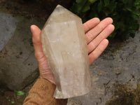 Natural Large Semi Polished Quartz Crystal (Cut To Stand) x 1 From Angola - TopRock