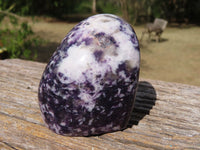 Polished Stunning Purple Lepidolite Standing Free Forms x 3 From Zimbabwe - TopRock