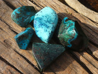 Polished Small Shattuckite Free Forms  x 5 From Kaokoveld, Namibia - Toprock Gemstones and Minerals 