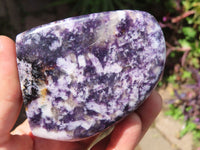 Polished Stunning Purple Lepidolite Standing Free Forms x 3 From Zimbabwe - TopRock