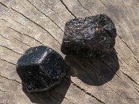 Natural Black Tourmaline Schorl Pieces  x 35 From Zambia - TopRock