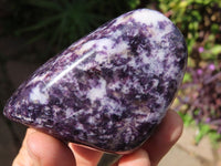 Polished Stunning Purple Lepidolite Standing Free Forms x 3 From Zimbabwe - TopRock