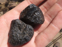 Natural Black Tourmaline Schorl Pieces  x 35 From Zambia - TopRock