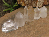 Polished Clear Quartz Crystal Points x 6 From Madagascar - TopRock