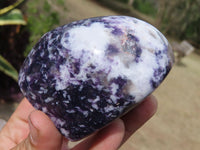 Polished Stunning Purple Lepidolite Standing Free Forms x 3 From Zimbabwe - TopRock