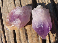 Natural Single Jacaranda Amethyst Crystals x 12 From Mumbwe, Zambia