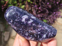 Polished Stunning Purple Lepidolite Standing Free Forms x 3 From Zimbabwe - TopRock