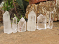 Polished Clear Quartz Crystal Points x 6 From Madagascar - TopRock