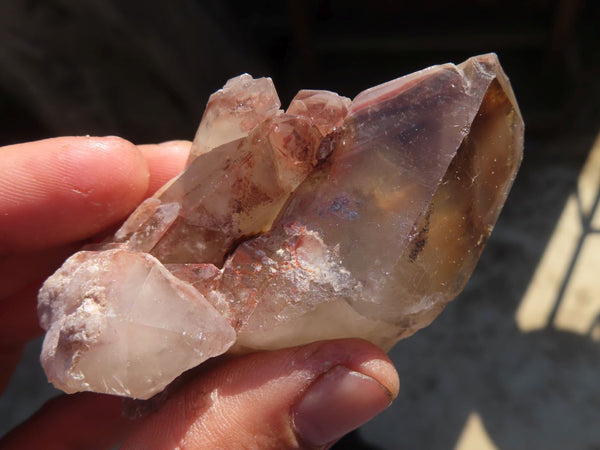 Natural Red Hematoid Quartz Crystals x 12 From Karoi, Zimbabwe