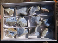 Natural Blue Lace Agate Geode Specimens  x 24 From Nsanje, Malawi - TopRock