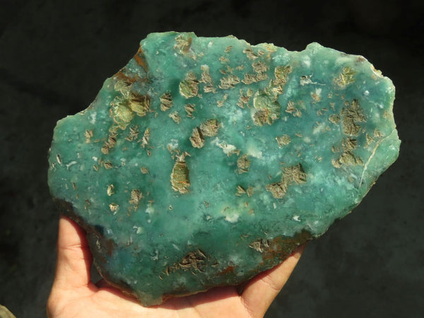 Polished One Side Polished Emerald Mtorolite Plates  x 2 From Mutorashanga, Zimbabwe