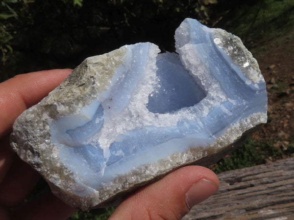 Natural Blue Lace Agate Geode Specimens  x 24 From Nsanje, Malawi - TopRock