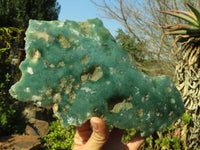 Polished One Side Polished Emerald Mtorolite Plates  x 2 From Mutorashanga, Zimbabwe