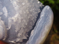 Polished Blue Lace Agate Standing Free Forms  x 2 From Nsanje, Malawi - Toprock Gemstones and Minerals 