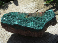 Natural Malachite Super Sparkling Crystal Plates x 2 From Tenke Fungurume, Congo - TopRock