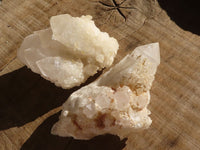 Natural Candle Quartz Crystal Clusters  x 6 From Madagascar