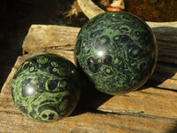 Polished Stromatolite / Kambamba Jasper Spheres  x 2 From Katsepy, Madagascar - Toprock Gemstones and Minerals 