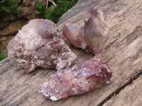 Natural Red Hematoid Quartz Specimens x 3 From Karoi, Zimbabwe - TopRock