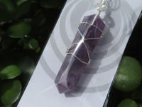 Polished Double Terminated Amethyst with Silver Wire Wrapped Pendant  - sold per piece - From South Africa - TopRock