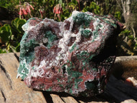 Natural Drusy Coated Malachite On Red Copper Dolomite Specimen x 1 From Likasi, Congo - Toprock Gemstones and Minerals 