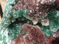 Natural Drusy Coated Malachite On Red Copper Dolomite Specimen x 1 From Likasi, Congo - Toprock Gemstones and Minerals 