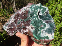 Natural Drusy Coated Malachite On Red Copper Dolomite Specimen x 1 From Likasi, Congo - Toprock Gemstones and Minerals 