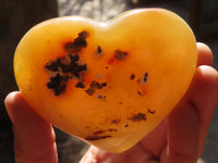 Polished Large Agate Hearts  x 6 From Madagascar