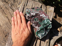 Natural Drusy Coated Malachite On Red Copper Dolomite Specimen x 1 From Likasi, Congo - Toprock Gemstones and Minerals 